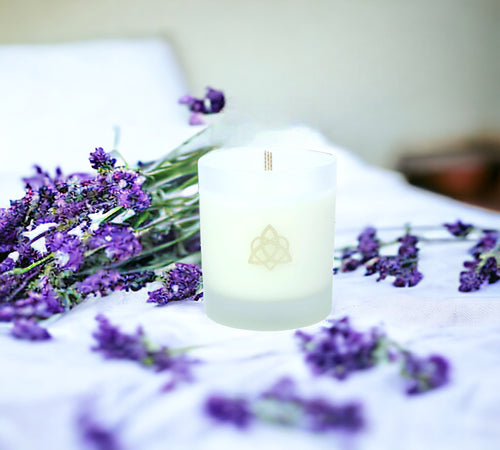 Mist Glass with Calming & Pure Lavender Oil Candle